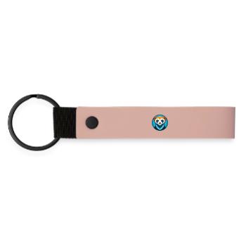 Ferret Cute Kawaii Cartoon Clipart Animal Pet Logo - Matte Pu Keyring - pink - Front