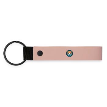 chaton mignon kawaii dessin animé clipart animal animal logo - Porte-clés en PU mat - rose - Devant