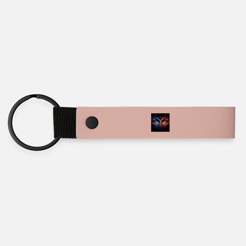 Eyes 4 - Matte Pu Keyring - pink