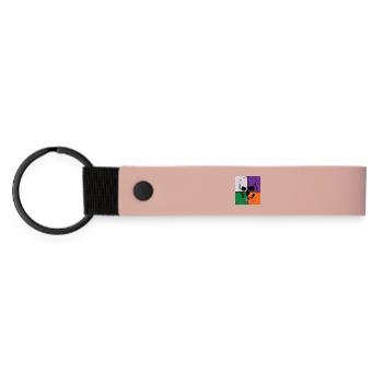Crâne squelettique - Porte-clés en PU mat - rose - Devant