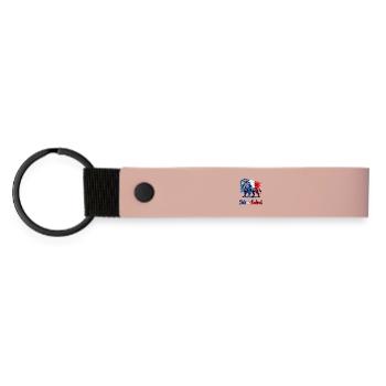 Der stolz von Montreuil Flaggen Design - Matte PU Schlüsselanhänger - Rosa - Vorne