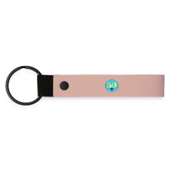 ZAHL 50 - FÜNFZIG WERDEN - Matte PU Schlüsselanhänger - Rosa - Vorne