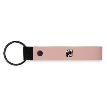 Elephant - Matte Pu Keyring - pink - Front