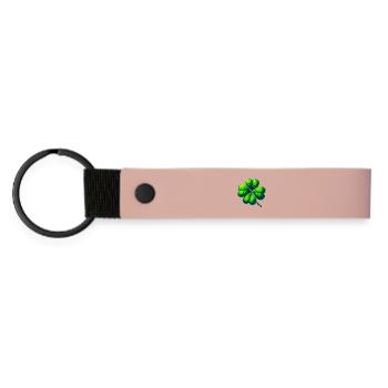 Trèfle à quatre feuilles - Porte-clés en PU mat - rose - Devant