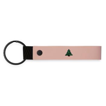 Sapin de Noël Mandala - Porte-clés en PU mat - rose - Devant