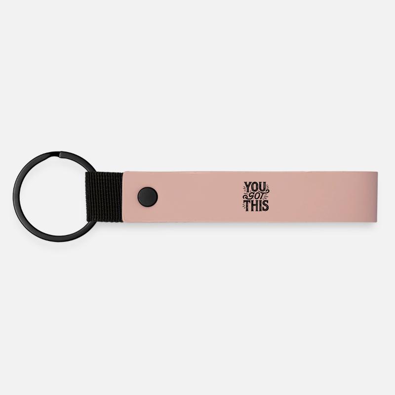 You Got This- Motivation, Self-Confidence - Matte Pu Keyring - pink