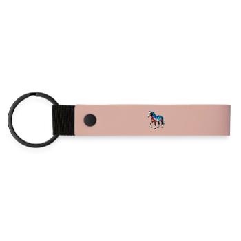 Cheval - Porte-clés en PU mat - rose - Devant