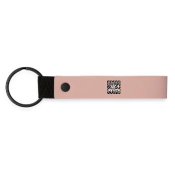 Neurodivergent Not Broken – Neurodiversity Pride - Matte Pu Keyring - pink - Front