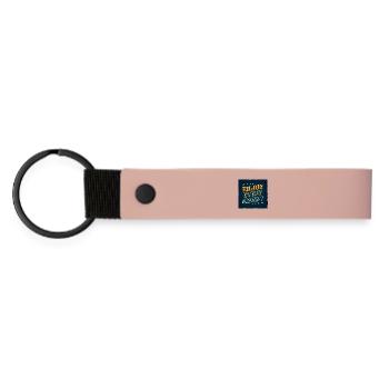 Inspirierendes Zitat-Typografie-Design - Matte PU Schlüsselanhänger - Rosa - Vorne