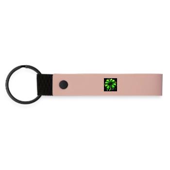 Trèfle à quatre feuilles - Porte-clés en PU mat - rose - Devant