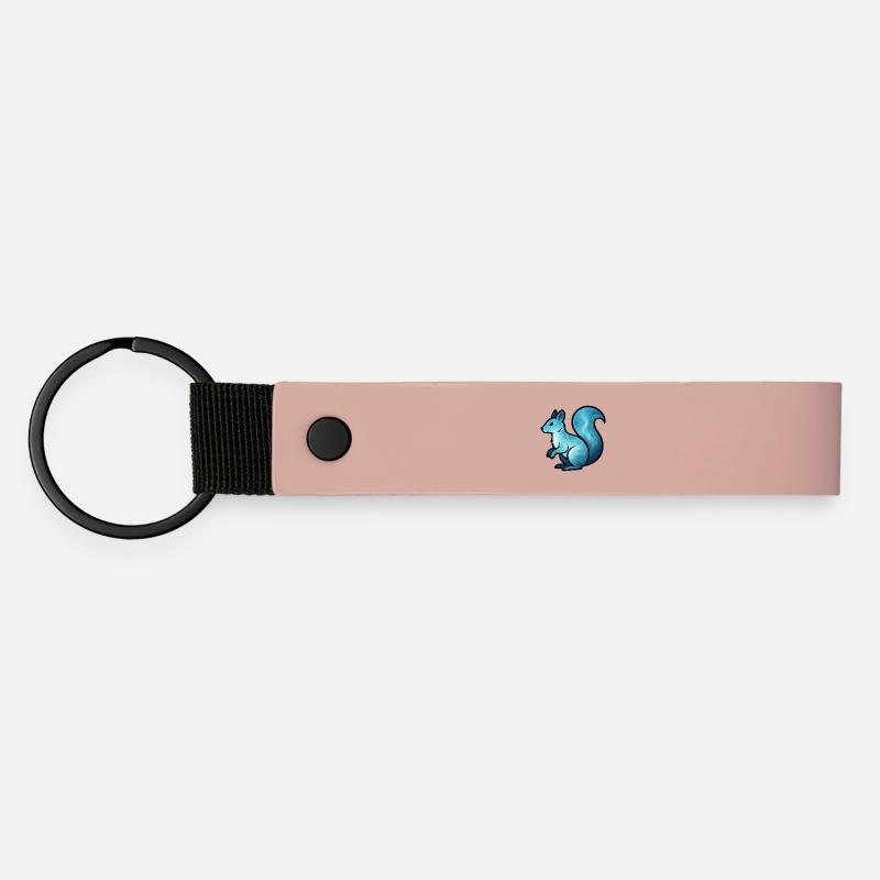 Seelentier und Wächterwesen: Eichhörnchen - Matte PU Schlüsselanhänger - Rosa