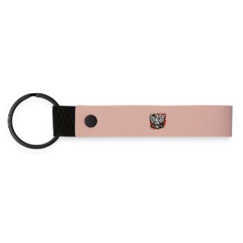 Polen Polska Adler Flagge Patriotismus Geschenk - Matte PU Schlüsselanhänger - Rosa - Vorne