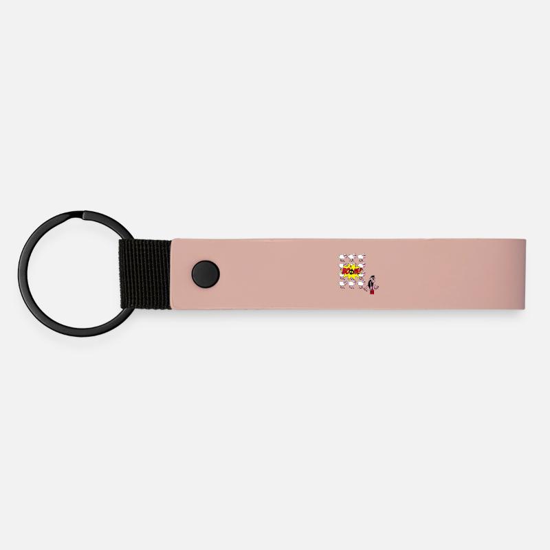 The rebellious sheep strikes again - Matte Pu Keyring - pink