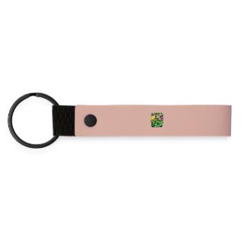 Flower Season – Colorful Blooming Nature Design - Matte Pu Keyring - pink - Front