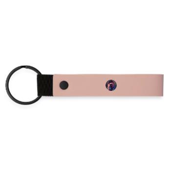 Fotograf mit künstlerischer Digitaltransformation - Matte PU Schlüsselanhänger - Rosa - Vorne