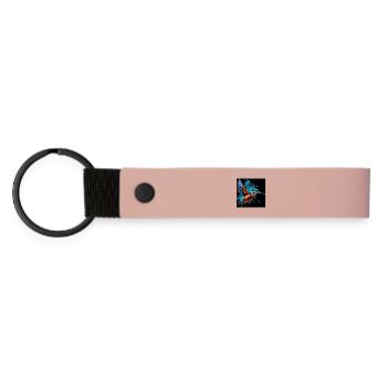 martin-pêcheur - Porte-clés en PU mat - rose - Devant