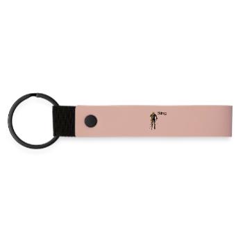 Ski de fond - Porte-clés en PU mat - rose - Devant