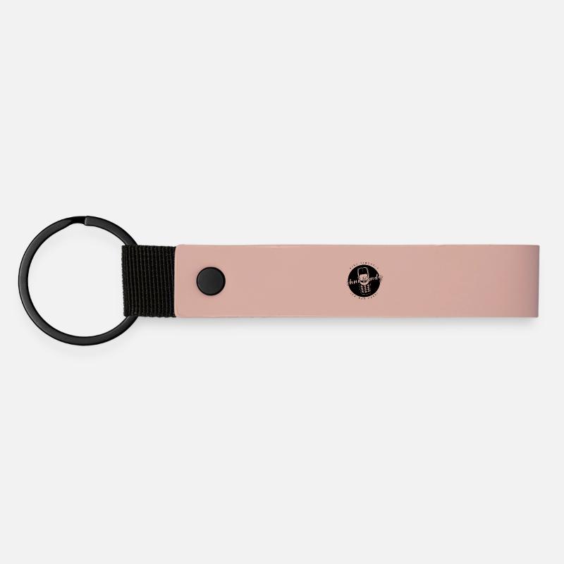 Without mobile phone retro phone design, 90s - Matte Pu Keyring - pink