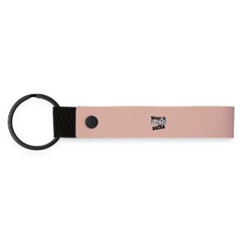 Water in plastic is annoying - Matte Pu Keyring - pink - Front