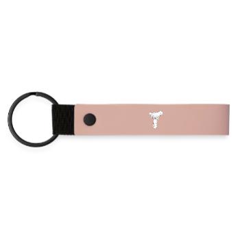 Chanterelles Mushrooms - Matte Pu Keyring - pink - Front