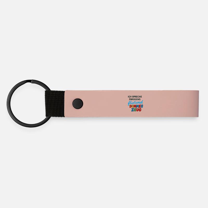 Des trucs stupides – drôle de dire design - Porte-clés en PU mat - rose