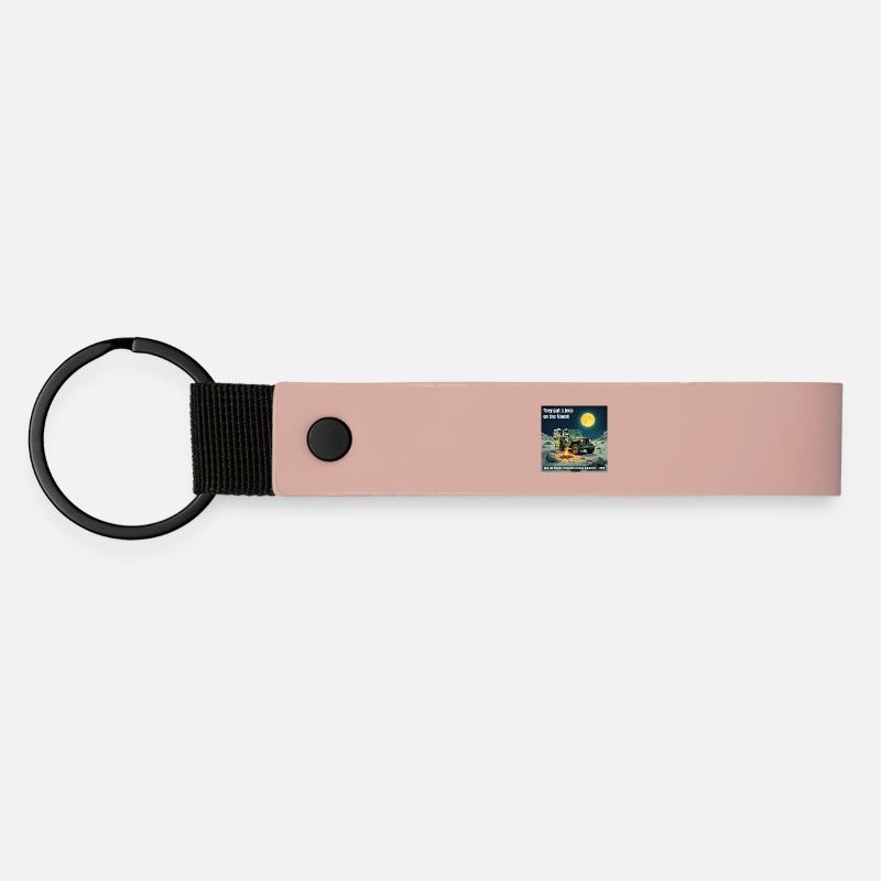 Moon Jeep Adventure 1969 - Matte Pu Keyring - pink