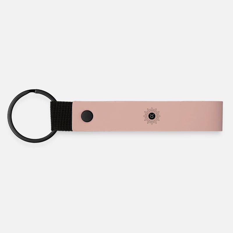 Taurus Celestial Minimalist - Matte Pu Keyring - pink
