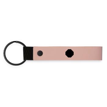 octagon - Matte Pu Keyring - pink - Front