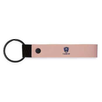 Feuerwehr Kids Wappen - Matte PU Schlüsselanhänger - Rosa - Vorne