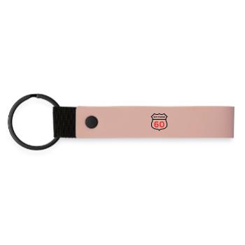 Born 1966, 60 Years, 60 Jahre Geburtstag, Jubiläum - Matte PU Schlüsselanhänger - Rosa - Vorne