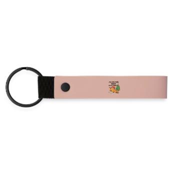 Wise and Gourmet Christmas Cat - Matte Pu Keyring - pink - Front