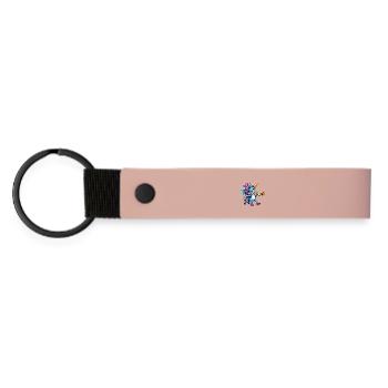 Unicorn Trumpet Color Spell - Matte Pu Keyring - pink - Front