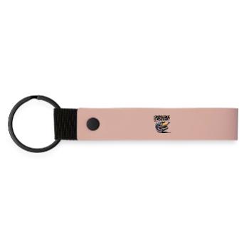 Wissen ist Waffe - Matte PU Schlüsselanhänger - Rosa - Vorne