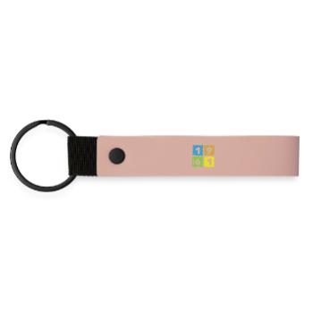 65. Geburtstag Farbige Patches since 02/1961 - Matte Pu Keyring - pink - Front