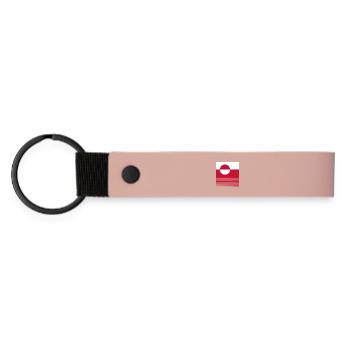 Grönländisches Gebiet des Königreichs Dänemark - Matte PU Schlüsselanhänger - Rosa - Vorne