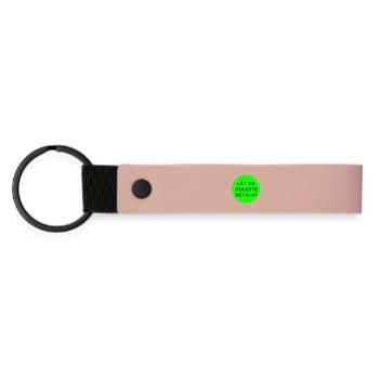 QUE LES PLUS RICHES PAIENT ! (Cercle vert) - Porte-clés en PU mat - rose - Devant