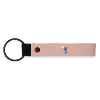 Cute Alien: Statement - Question everything - Matte Pu Keyring - pink - Front