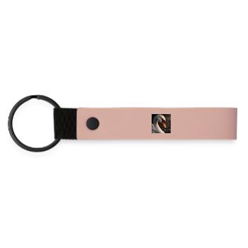 Svanens skönhet i skymningsljus - Matte Pu Keyring - pink - Front