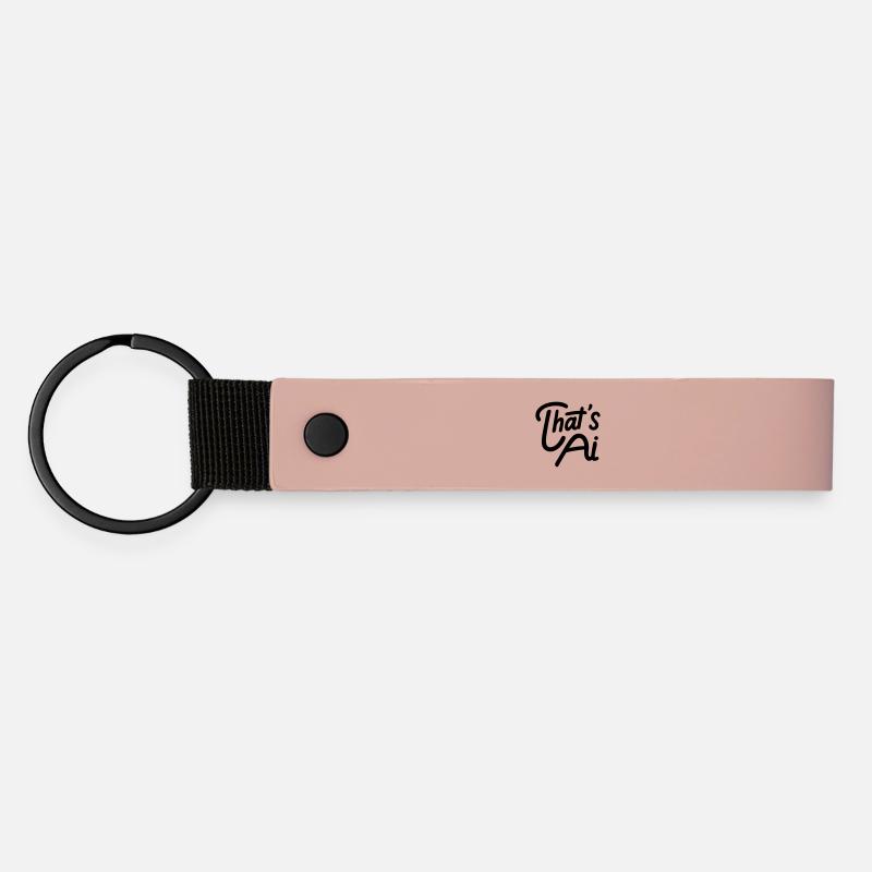 That's AI Handwritten Typography - Matte Pu Keyring - pink