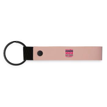 Verrückte Cheer-Mama Alle haben dich vor dem Hemd gewarnt - Matte PU Schlüsselanhänger - Rosa - Vorne