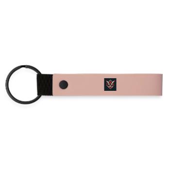 Schädel Warrior Emblem - Matte Pu Keyring - pink - Front