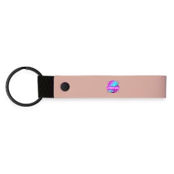 My Birthday Week Celebration - Matte Pu Keyring - pink - Front