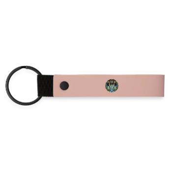 Cœur du Mandala de la Nature dans l’Arbre - Porte-clés en PU mat - rose - Devant