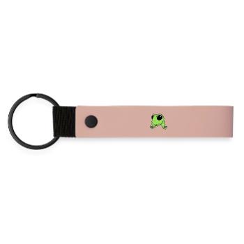 Animé Grenouille Lime : Acclamation - Porte-clés en PU mat - rose - Devant
