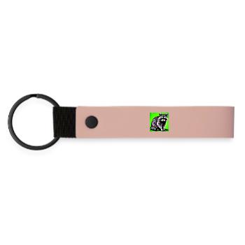Raton laveur - Porte-clés en PU mat - rose - Devant