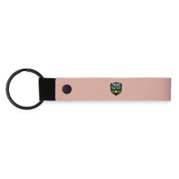 Wenig Komfort – Viel Natur Campbadge - Matte PU Schlüsselanhänger - Rosa - Vorne