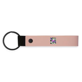 Hai - Matte PU Schlüsselanhänger - Rosa - Vorne