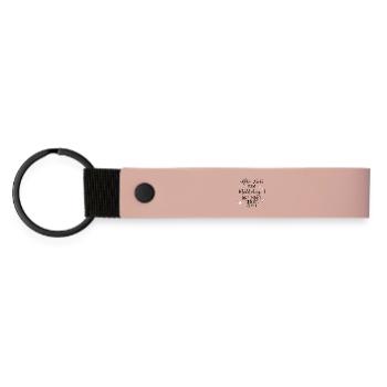 Muttertag Papa Mama - Matte PU Schlüsselanhänger - Rosa - Vorne