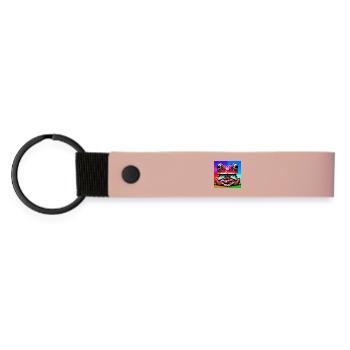 frog - Matte Pu Keyring - pink - Front