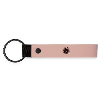 Ninja in the shadow with a dark eye - Matte Pu Keyring - pink - Front